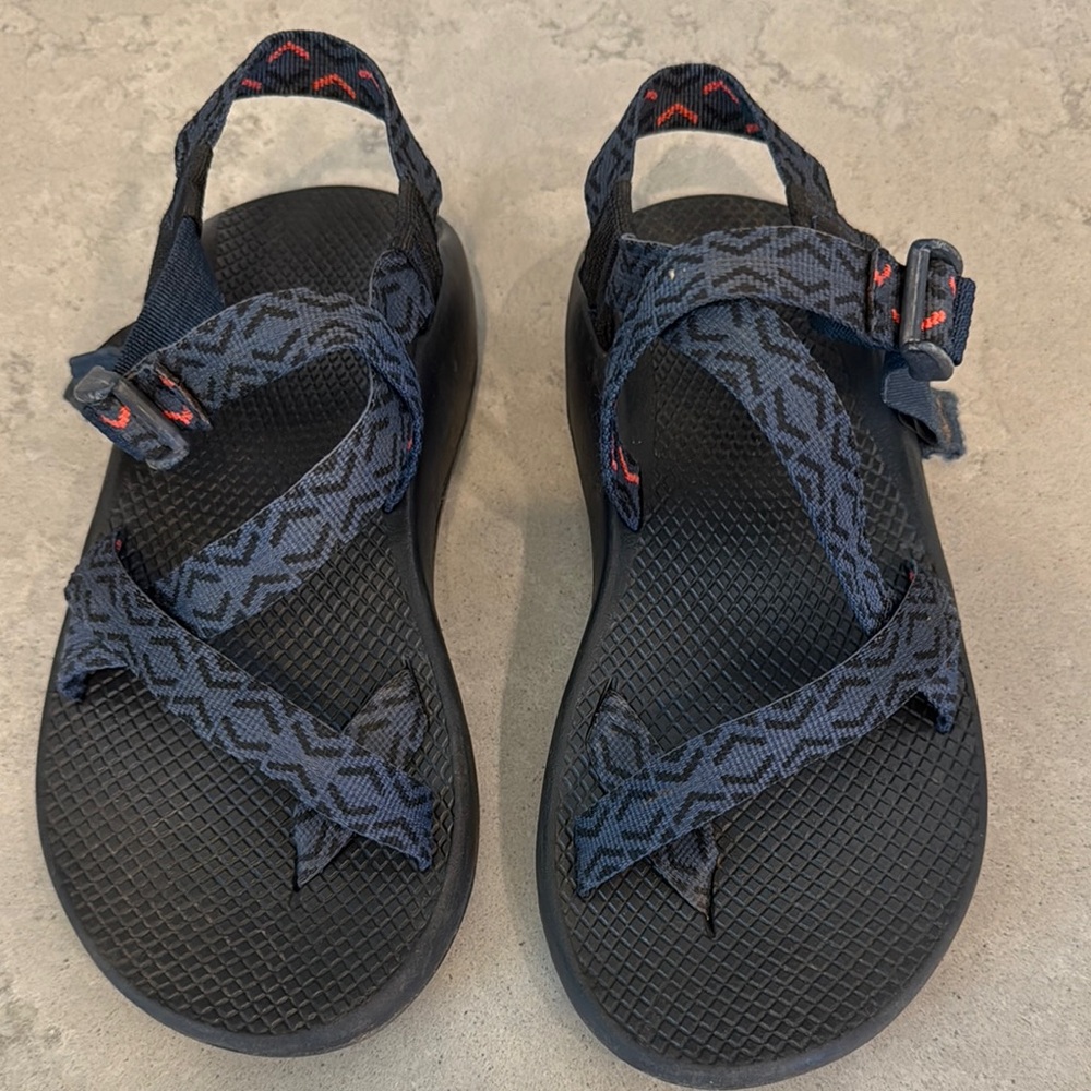 EUC Chaco Black and Blue Sandals Men Size 8